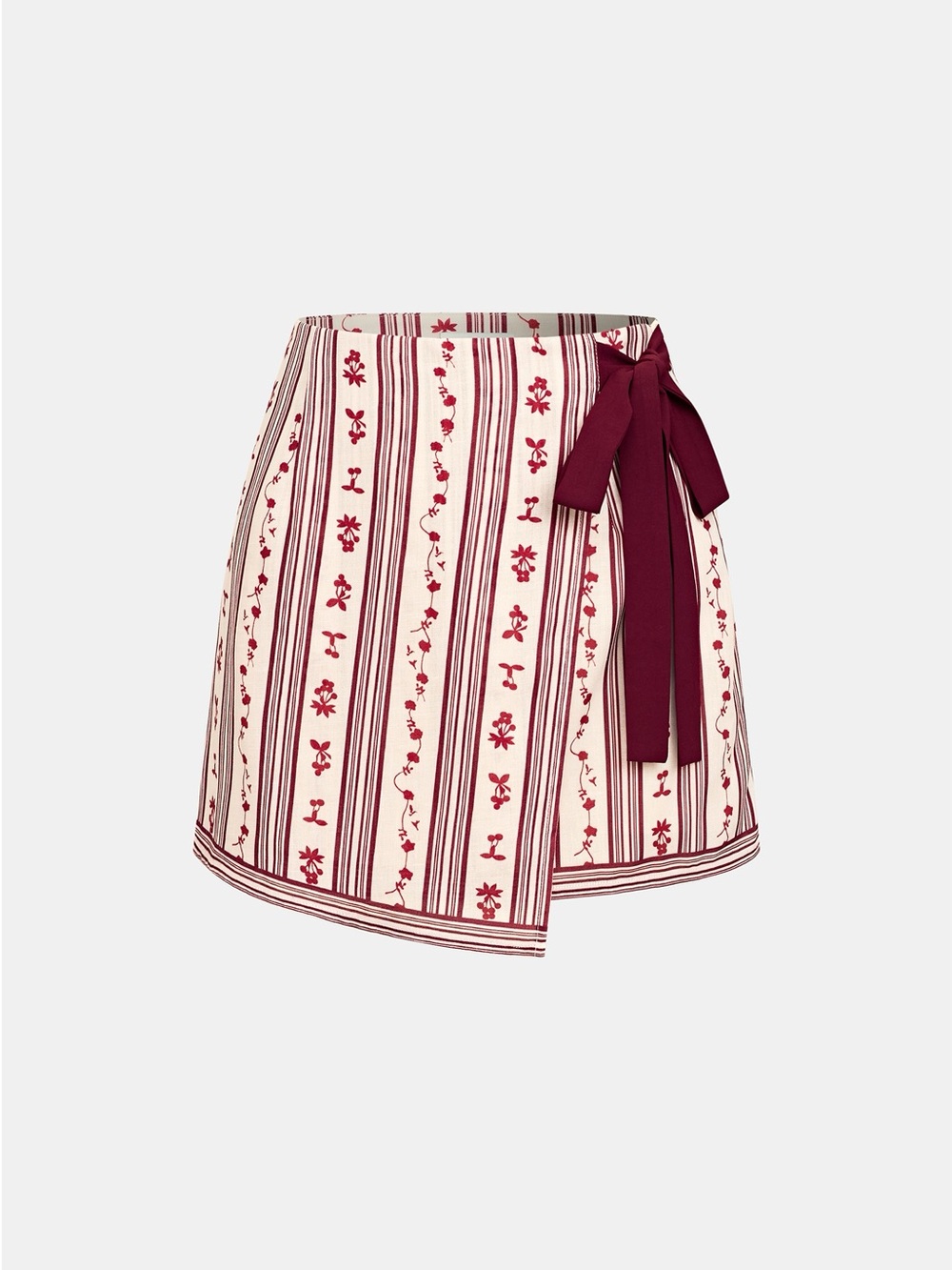 New Floral Wrap High-Waist Mini Skirt